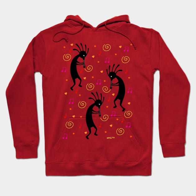 Kokopelli Fun Hoodie by Natalie Gilbert